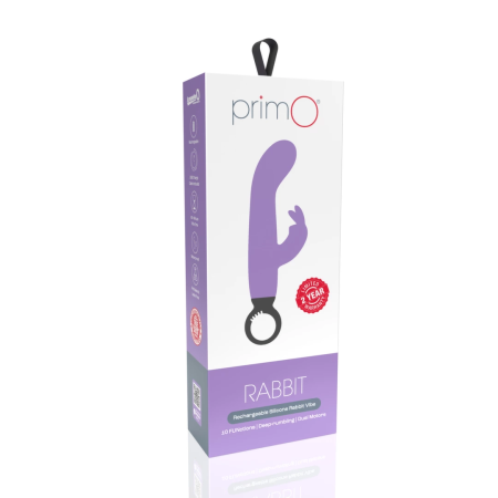 The Screaming O Primo Rabbit Lilac - Rechargeable Silicone Model, 4.5”