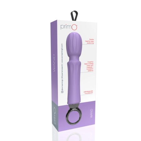 The Screaming O Primo Wand Lilac Rechargeable Silicone Massager