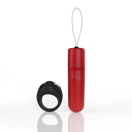 The Screaming O My Secret 4T Panty Vibe Rechargeable Red Lace Set