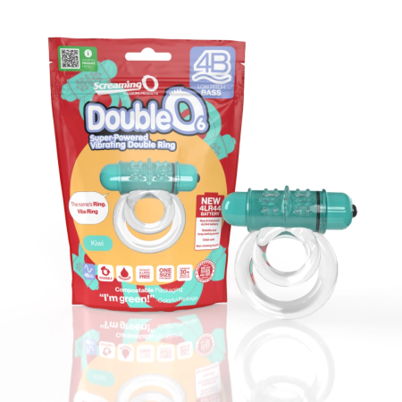 The Screaming O DoubleO 6 Kiwi Vibrating Dual Ring Eco-Friendly