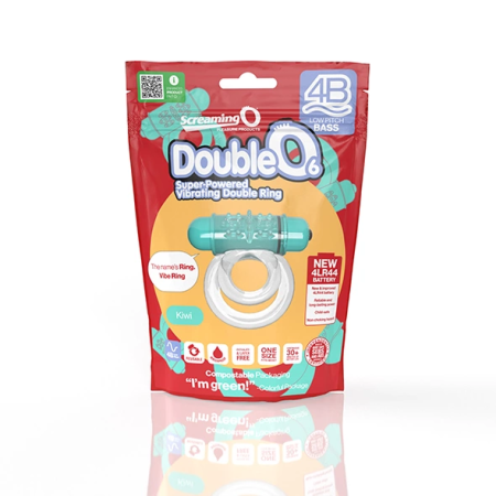 The Screaming O DoubleO 6 Kiwi Vibrating Dual Ring Eco-Friendly