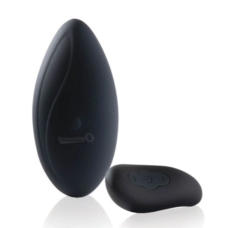 The Screaming O Premium Ergonomic Panty Set Black Rechargeable Remote