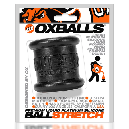 Oxballs Neo Tall Silicone Anatomical Ballstretcher Black 2-Inch