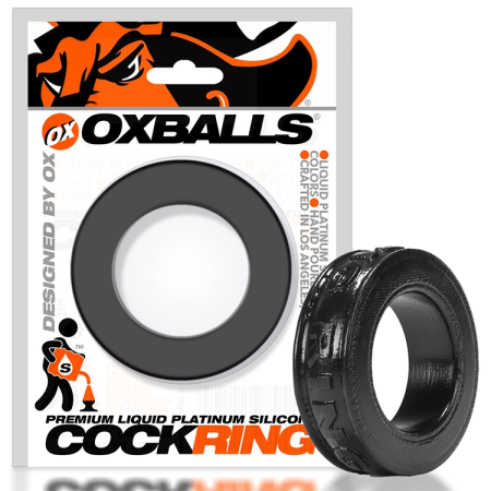 Oxballs Pig-Ring Platinum Silicone Black Intimate Ring 3.5cm