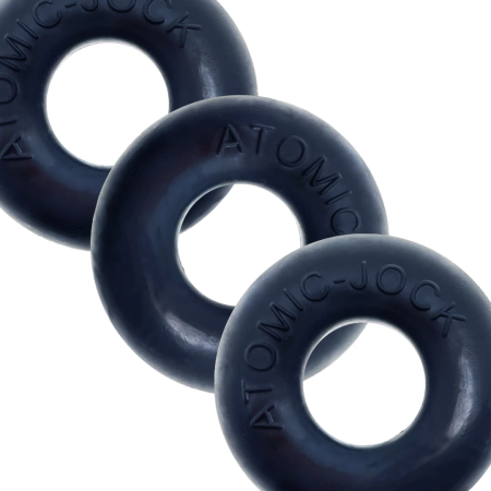 Oxballs Ringer 3-Pack Night Edition - Silicone Ring Set, Black
