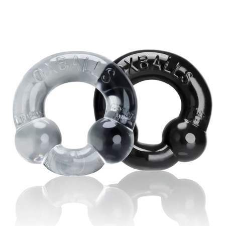 Oxballs Ultraballs Dual-Pack Adjustable Rings Black & Clear