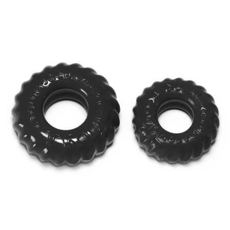 Oxballs Truckt Anatomical Dual-Fit Ring Set Black 2-Pack