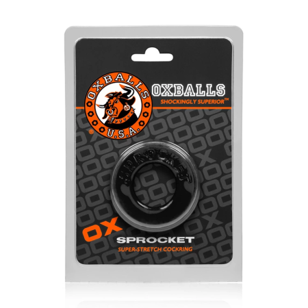 Oxballs Sprocket Black Silicone Support Ring - Flexible Thick Design