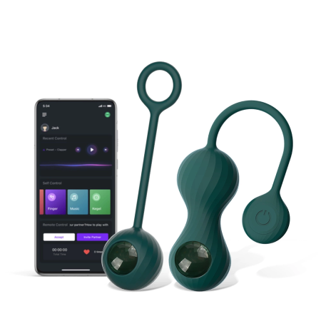 Magic Motion Crystal Duo Smart Kegel Trainer Set with App Control & Weights