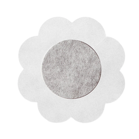 Bye Bra Satin Nipple Covers Brown XL - Invisible Hypoallergenic 8cm