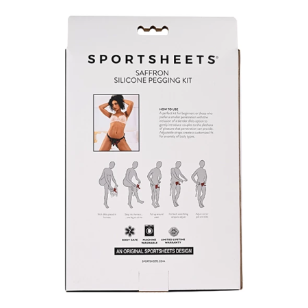 Sportsheets Saffron Silicone Set - Adjustable Harness & Slim Intimate Accessory