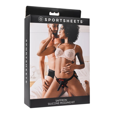 Sportsheets Saffron Silicone Set - Adjustable Harness & Slim Intimate Accessory