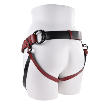 Sportsheets Saffron Monte Adjustable Intimate Harness Red Faux Leather