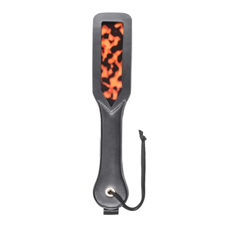 Sportsheets Amber Spanker Gold-Tortoiseshell Impact Paddle, Rigid Handle