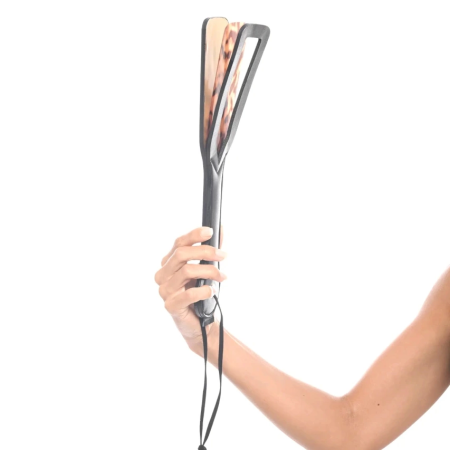 Sportsheets Amber Spanker Gold-Tortoiseshell Impact Paddle, Rigid Handle