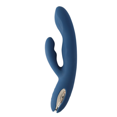 SVAKOM Aylin Dual-Headed Pulsating Massager Dark Blue Silicone Waterproof