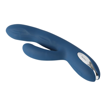 SVAKOM Aylin Dual-Headed Pulsating Massager Dark Blue Silicone Waterproof