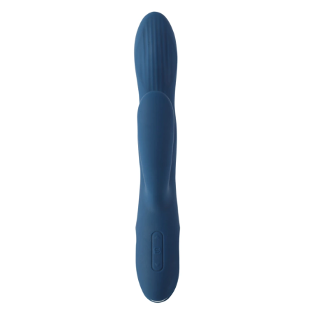 SVAKOM Aylin Dual-Headed Pulsating Massager Dark Blue Silicone Waterproof