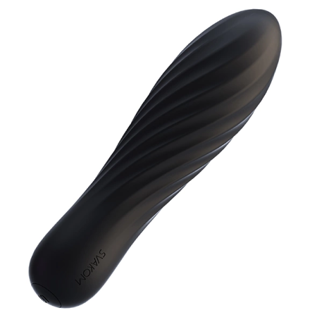 Svakom Tulip Black - Compact Silicone Vibrating Device 10 Modes