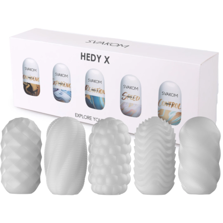 Svakom Hedy X Intimate Sleeve Set 5-Pack Assorted Textures TPE 99mm