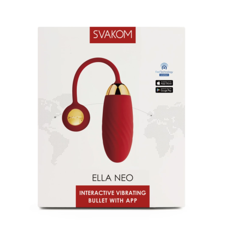 Svakom Ella Neo Connexion App-Controlled Bullet Vibrator, Waterproof, Pink
