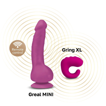 Gvibe Greal Mini Fuchsia Intimate Massager, BIOSKIN, Waterproof 18cm