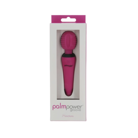 PalmPower Groove Mini Wand Fuchsia - Compact USB Rechargeable Massager