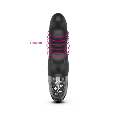 Mystim Hop Hop Bob eStim Black - Dual-Function Vibrator, 16.5 cm