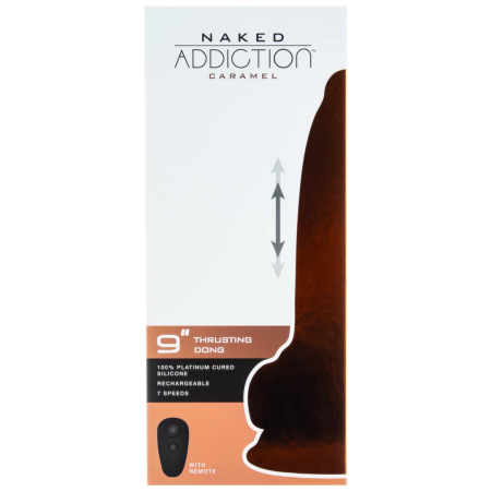 Naked Addiction Thrusting Model 23 cm Caramel Remote-Controlled Silicone