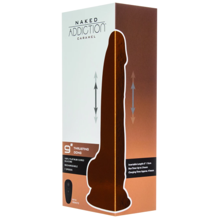 Naked Addiction Thrusting Model 23 cm Caramel Remote-Controlled Silicone
