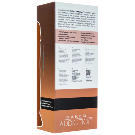 Naked Addiction Thrusting Model 23 cm Caramel Remote-Controlled Silicone