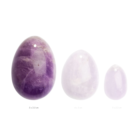La Gemmes Amethyst Yoni Egg L - Natural Gemstone Wellness Trainer 5x3.5cm