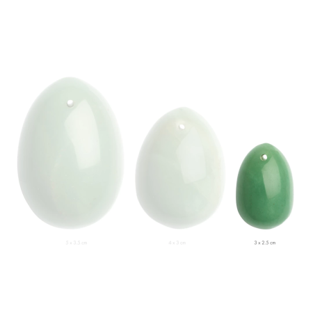 La Gemmes Jade Wellness Egg S - Natural Gemstone, Small Size, 3x2.5 cm