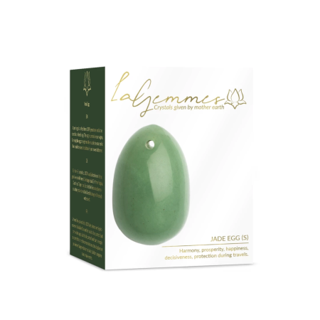 La Gemmes Jade Wellness Egg S - Natural Gemstone, Small Size, 3x2.5 cm