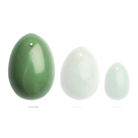 La Gemmes Jade Egg L - Large Natural Jade Pelvic Floor Trainer 5x3.5cm