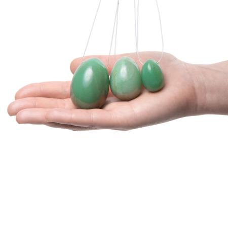 La Gemmes Jade Egg L - Large Natural Jade Pelvic Floor Trainer 5x3.5cm