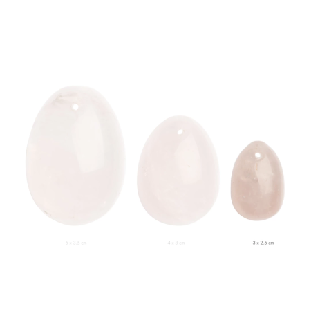 La Gemmes Rose Quartz Yoni Egg S - Small, Natural Gemstone, Pink