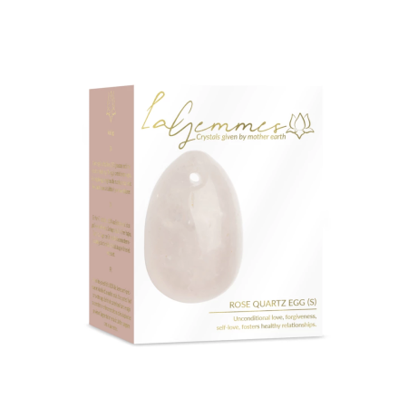 La Gemmes Rose Quartz Yoni Egg S - Small, Natural Gemstone, Pink