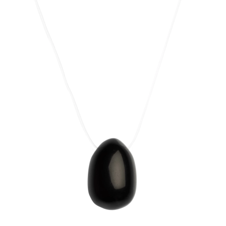 La Gemmes Black Obsidian Egg L - Natural Stone Pelvic Floor Trainer 5x3.5cm