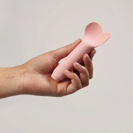 Je Joue Amour Pale Heart-Shaped Intimate Bullet, USB Rechargeable, Silicone