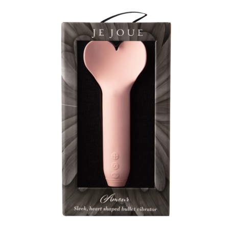 Je Joue Amour Pale Heart-Shaped Intimate Bullet, USB Rechargeable, Silicone