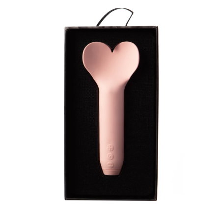 Je Joue Amour Pale Heart-Shaped Intimate Bullet, USB Rechargeable, Silicone