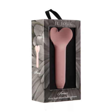 Je Joue Amour Pale Heart-Shaped Intimate Bullet, USB Rechargeable, Silicone