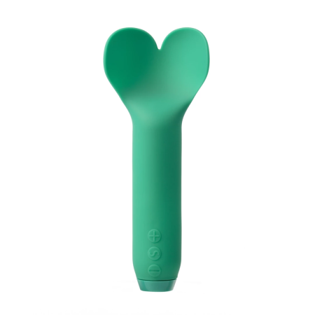 Je Joue Amour Green Heart-Shaped Bullet Massager, USB Rechargeable