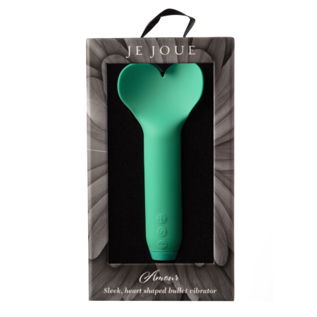 Je Joue Amour Green Heart-Shaped Bullet Massager, USB Rechargeable
