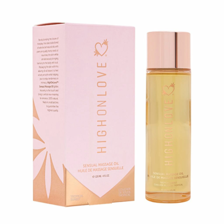 HighOnLove Massage Oil Tropical Sunset 120ml - Nourishing Hemp Formula