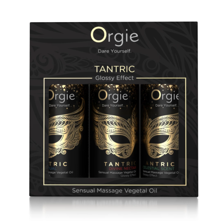Orgie Tantric Mini Massage Oil Set - 3 Fragrances, 3x30ml Travel Size