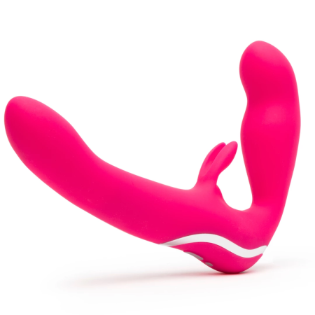 Happy Rabbit Strapless Intimate System Pink, 15 Modes, Silicone, USB