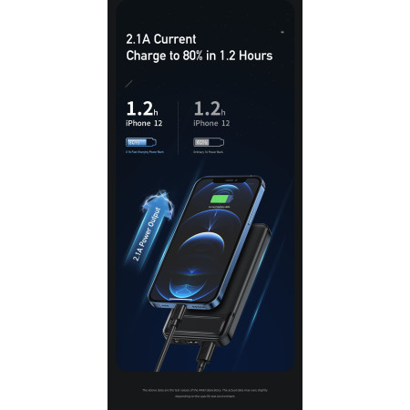 Išorinė baterija Power Bank Awei P5K 10000mAh juoda