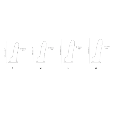 Strap-On-Me Soft Realistic Model Black M - Flexible Silicone System